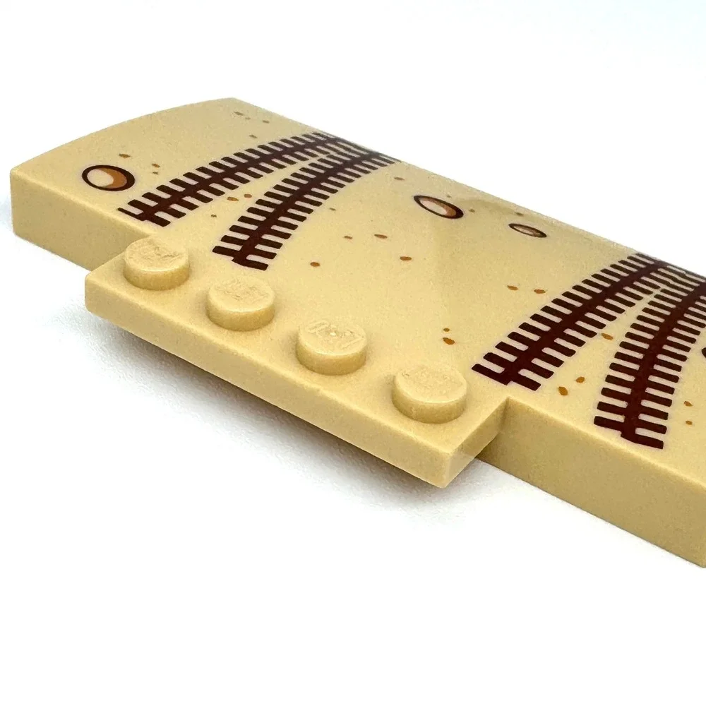 Lego Curved Ramp 6188890 Tan Tire Tracks Stones Road Piece